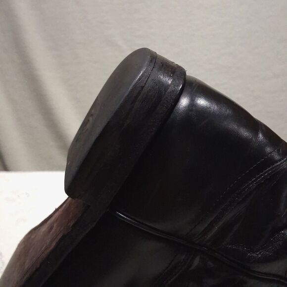 JUSTIN Women's Size 5.5A Vintage Black Leather Roper Western Cowgirl Boots L3703 - Picture 16 of 16